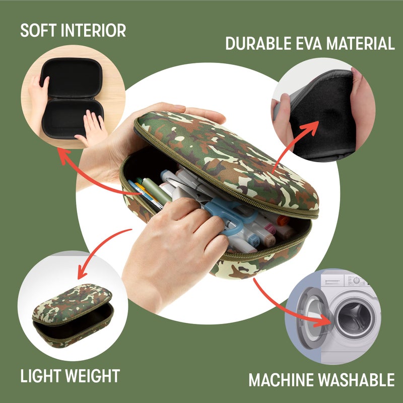 ZIPIT Camo Pencil Box for Boys, Cute Pencil Case for School, Large Capacity Stationery Organizer Box - Image 3